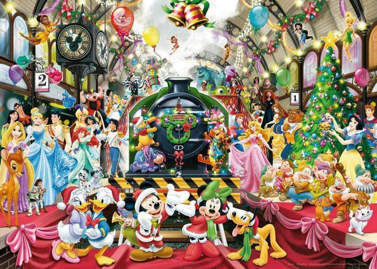 5D Diamond Painting Disney Christmas Train Station Kit - Bonanza Marketplace